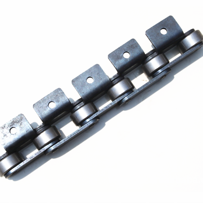 Roller chain with attachment